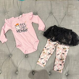 Baby Essentials Pink and Black Kids Matching Set